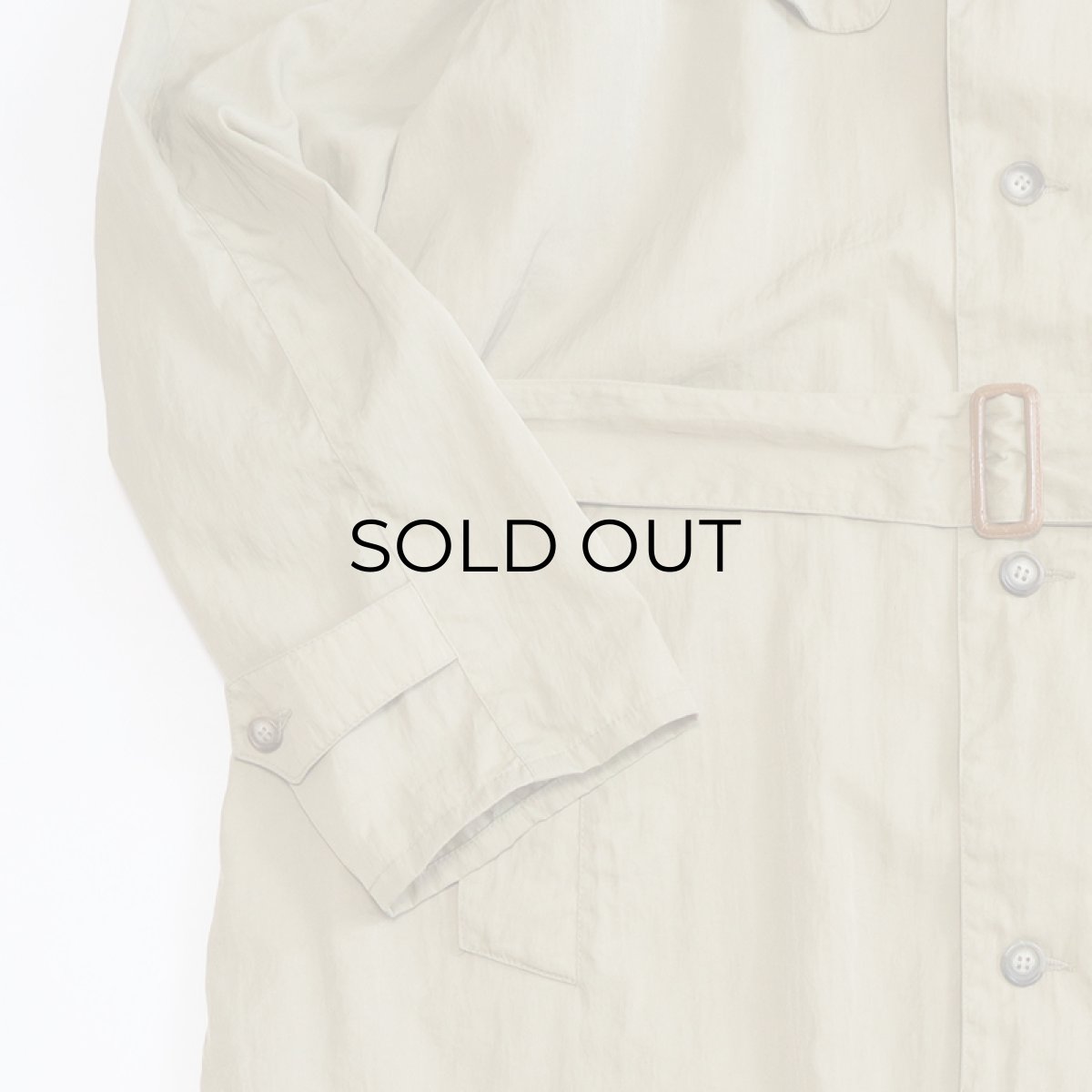 画像4: 〜80's BANANA REPUBLIC NYLON SINGLE BREASTED TRENCH COAT (4)