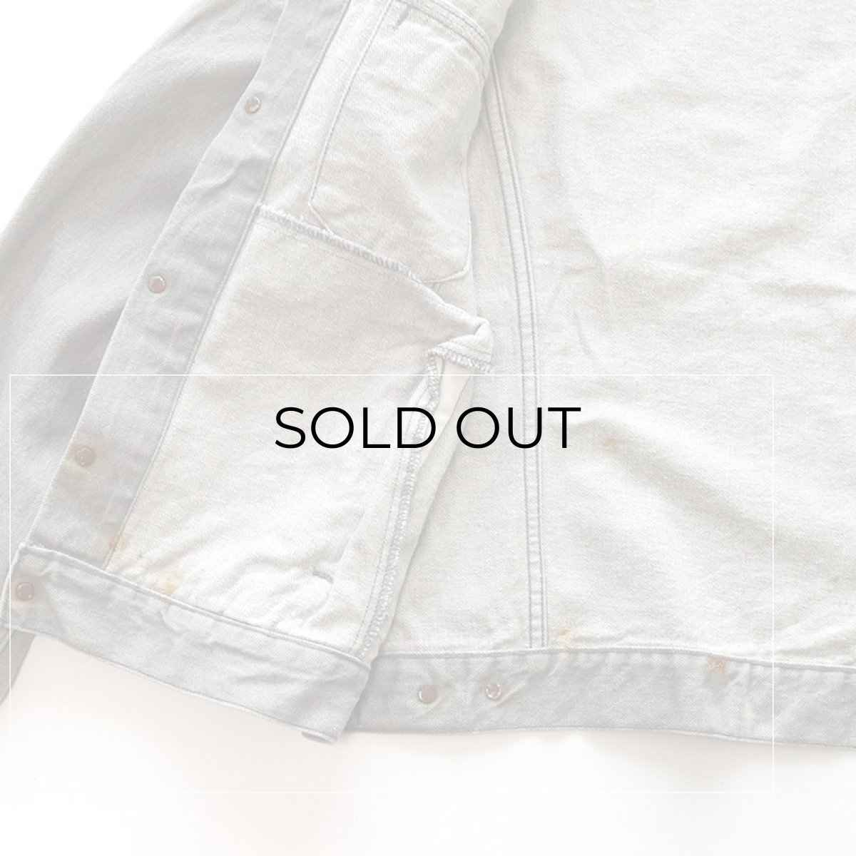 画像15: 80's Levi's 70506 GRAY DENIM 4P TRUCKER JACKET (15)