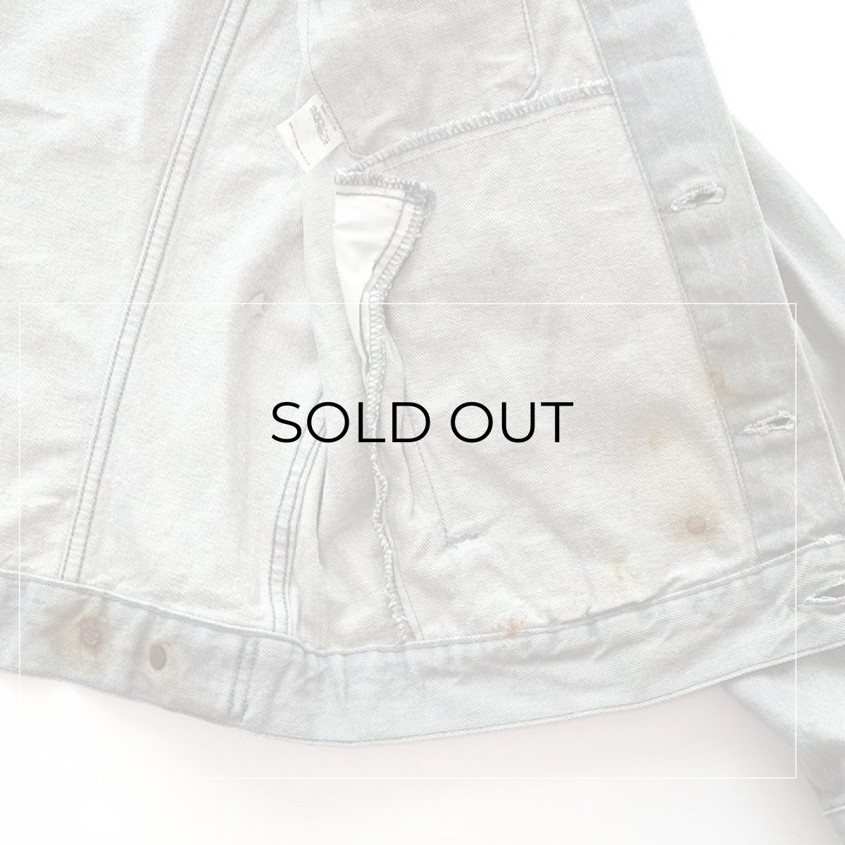 画像14: 80's Levi's 70506 GRAY DENIM 4P TRUCKER JACKET (14)