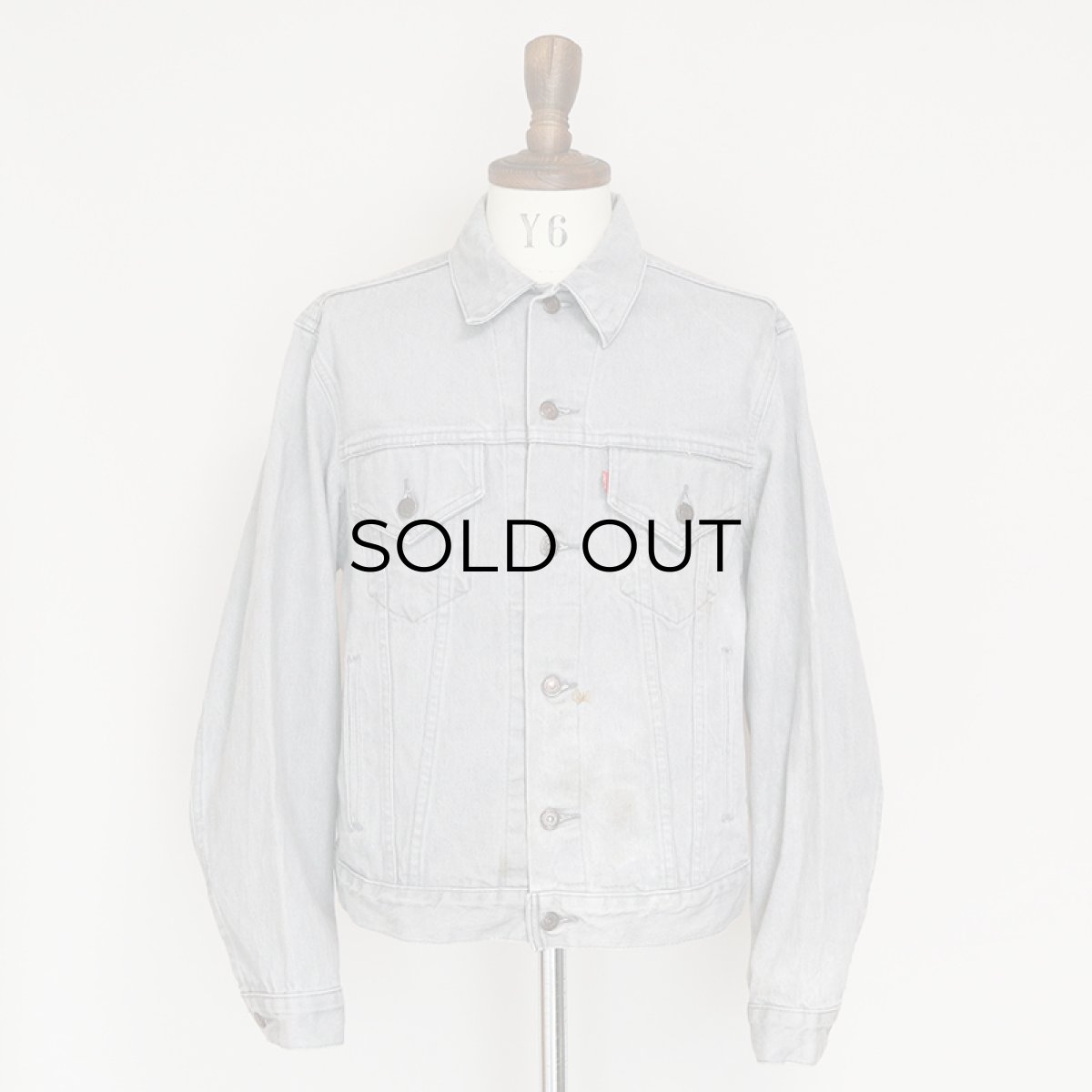 画像17: 80's Levi's 70506 GRAY DENIM 4P TRUCKER JACKET (17)