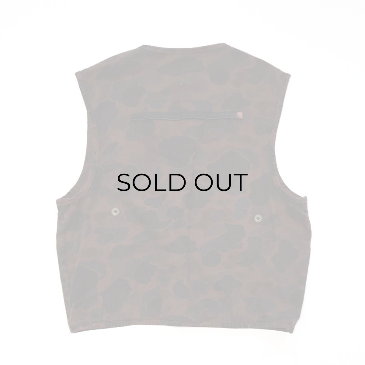 画像2: 70's SAFTBAK COTTON DUCK HUNTER CAMOUFLAGE HUNTING VEST "OVER DYE" (2)