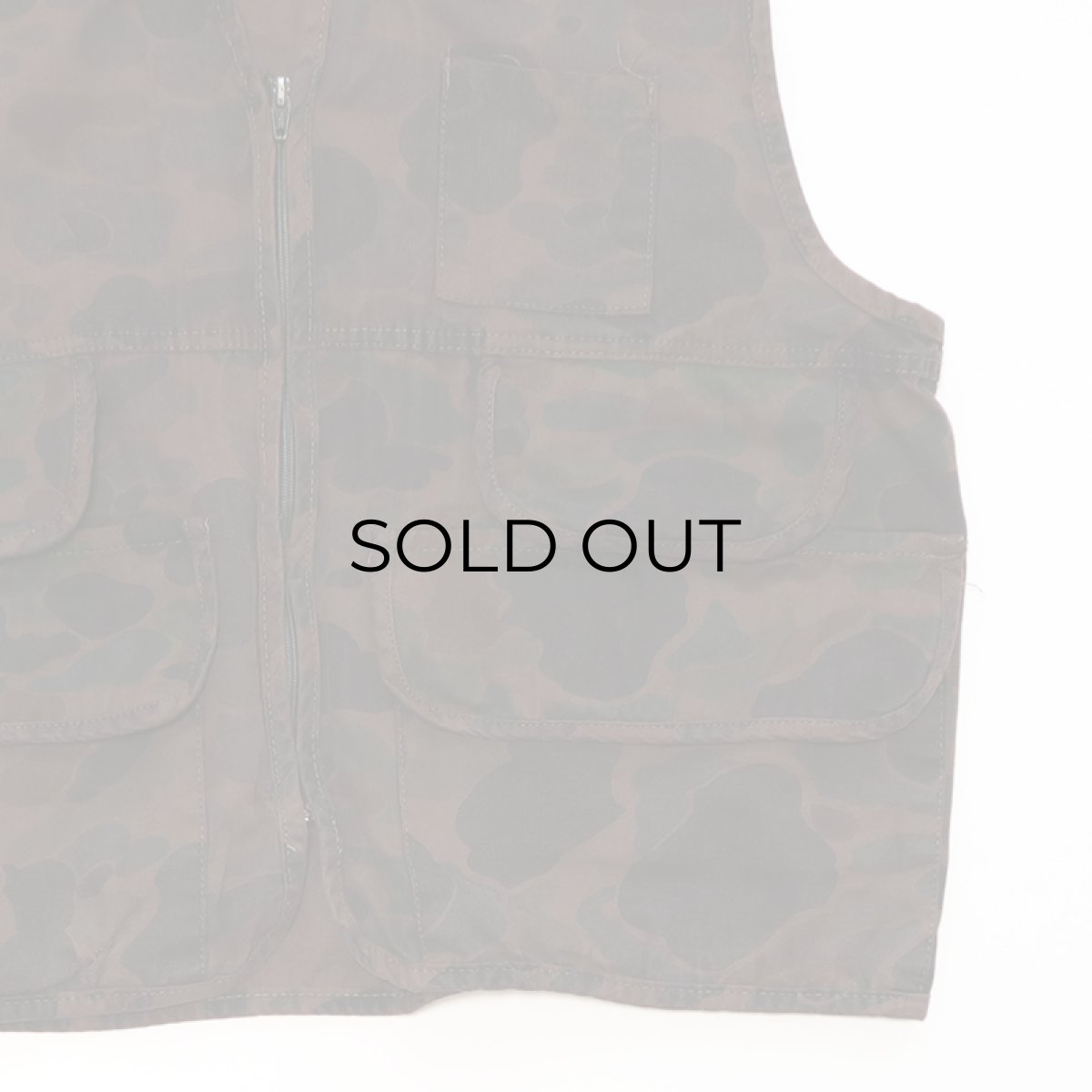 画像4: 70's SAFTBAK COTTON DUCK HUNTER CAMOUFLAGE HUNTING VEST "OVER DYE" (4)