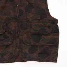 画像4: 70's SAFTBAK COTTON DUCK HUNTER CAMOUFLAGE HUNTING VEST "OVER DYE" (4)