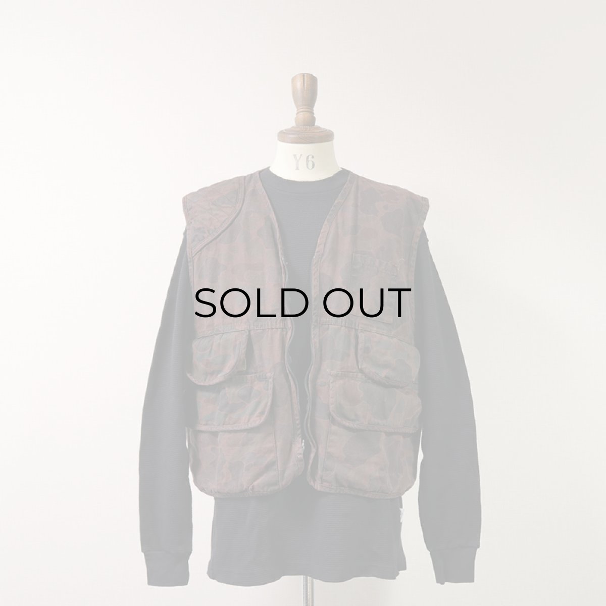 画像11: 70's SAFTBAK COTTON DUCK HUNTER CAMOUFLAGE HUNTING VEST "OVER DYE" (11)