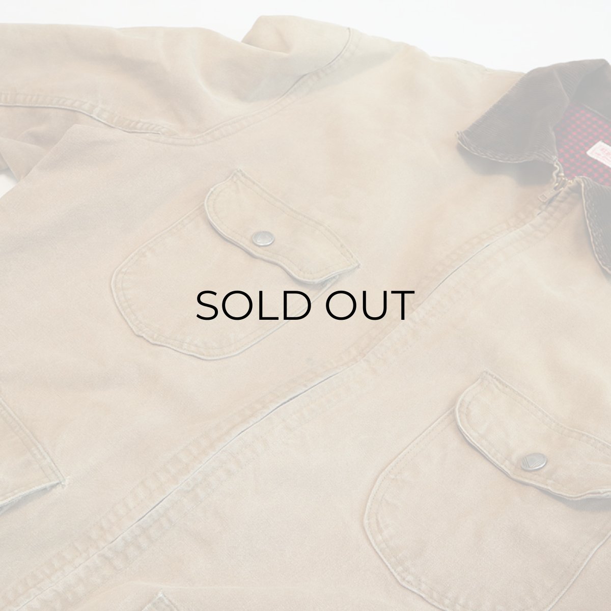 画像11: 50's HERCULES COTTON BROWN DOCK HOUNDSTOOTH CHECK FLANNEL LINING ZIP CHORE JACKET (11)