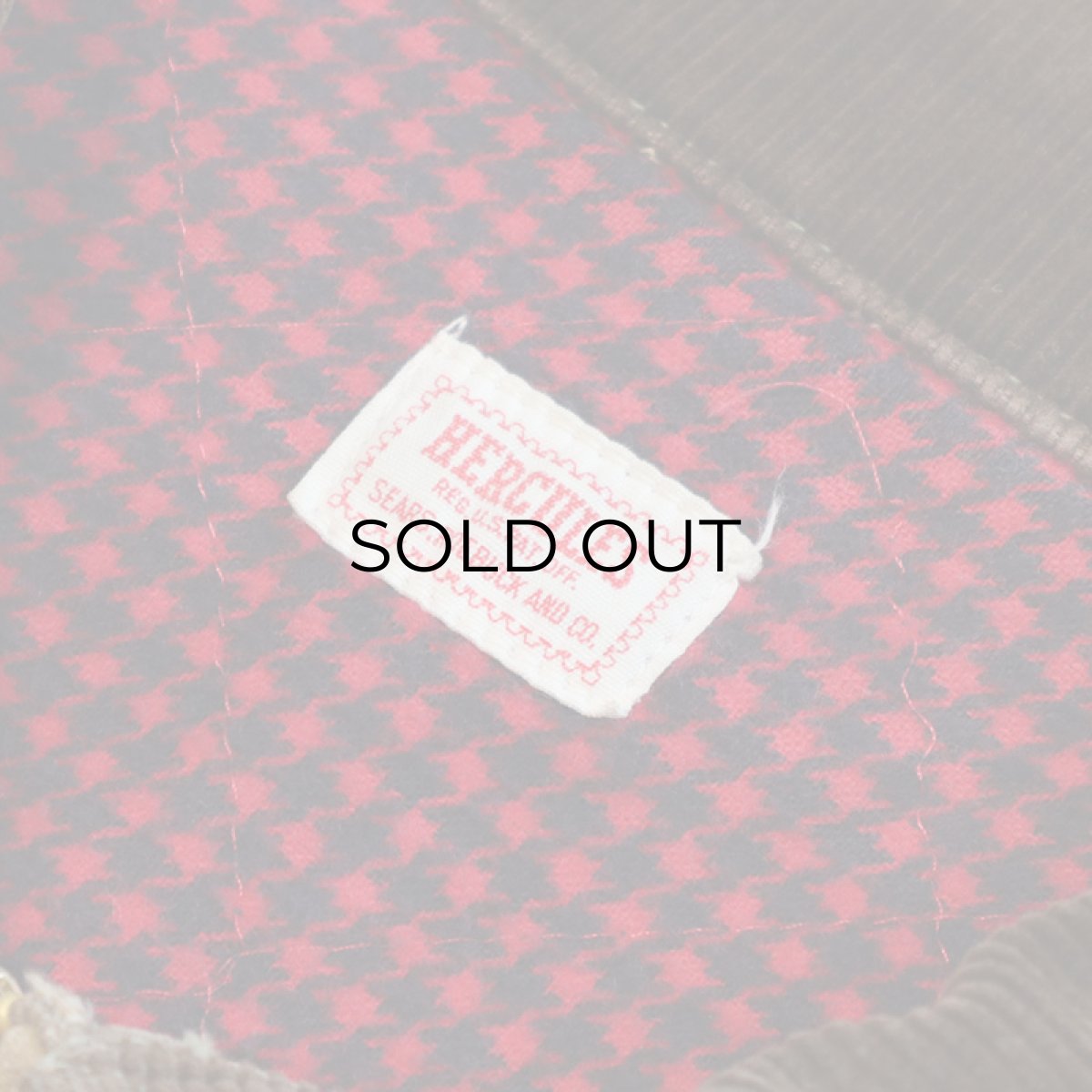 画像7: 50's HERCULES COTTON BROWN DOCK HOUNDSTOOTH CHECK FLANNEL LINING ZIP CHORE JACKET (7)