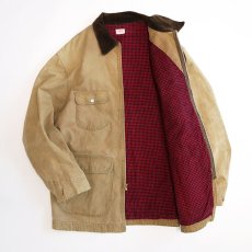 画像3: 50's HERCULES COTTON BROWN DOCK HOUNDSTOOTH CHECK FLANNEL LINING ZIP CHORE JACKET (3)