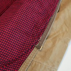 画像8: 50's HERCULES COTTON BROWN DOCK HOUNDSTOOTH CHECK FLANNEL LINING ZIP CHORE JACKET (8)