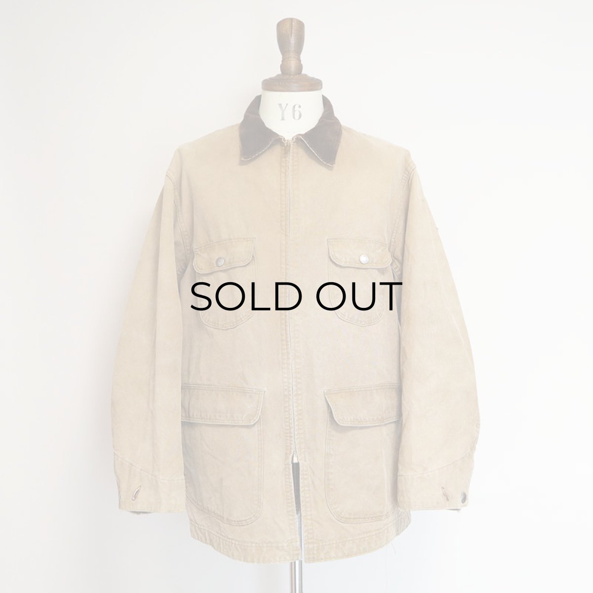 画像16: 50's HERCULES COTTON BROWN DOCK HOUNDSTOOTH CHECK FLANNEL LINING ZIP CHORE JACKET (16)