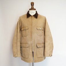 画像16: 50's HERCULES COTTON BROWN DOCK HOUNDSTOOTH CHECK FLANNEL LINING ZIP CHORE JACKET (16)