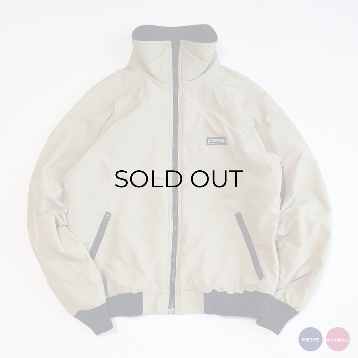 画像1: 80's LANDS' END "SQUALL JACKET" NYLON SHELL FLEECE LINING ZIP BLOUSON "MADE IN USA" (1)