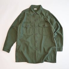 画像1: 60's US ARMY COTTON SATEEN UTILITY SHIRT JACKET (1)