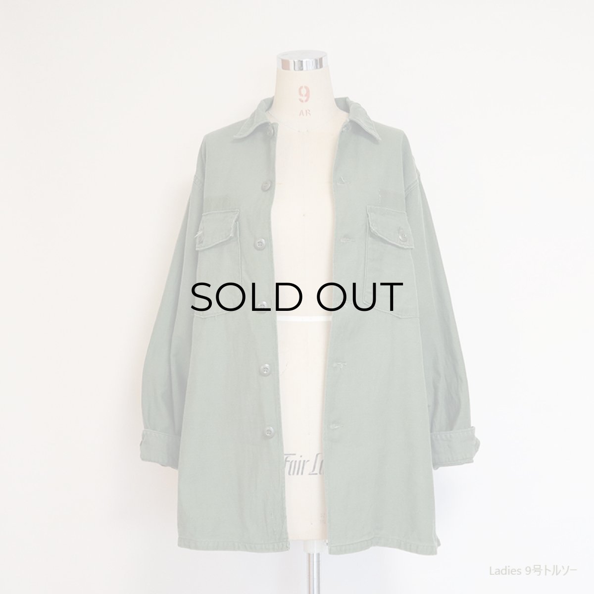 画像10: 60's US ARMY COTTON SATEEN UTILITY SHIRT JACKET (10)