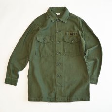 画像1: 60's US ARMY COTTON SATEEN UTILITY SHIRT JACKET (1)