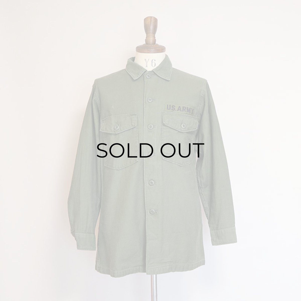画像8: 60's US ARMY COTTON SATEEN UTILITY SHIRT JACKET (8)
