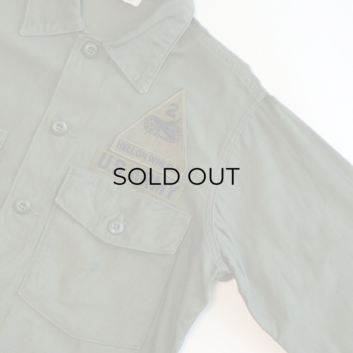 画像3: 70's US ARMY COTTON SATEEN UTILITY SHIRT JACKET (3)