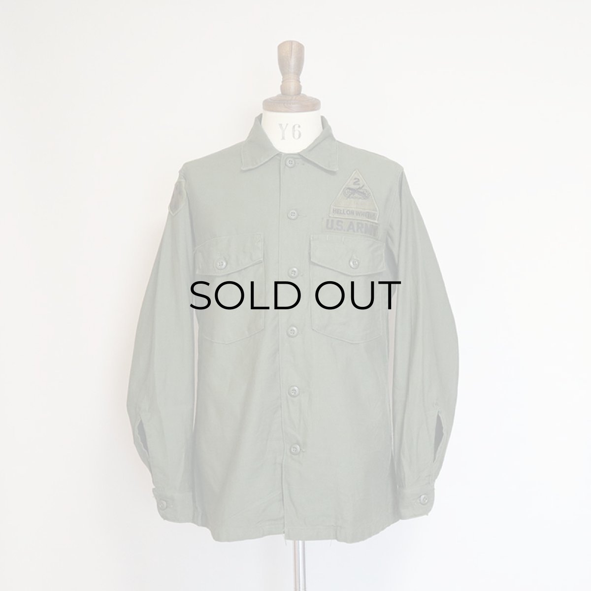 画像7: 70's US ARMY COTTON SATEEN UTILITY SHIRT JACKET (7)