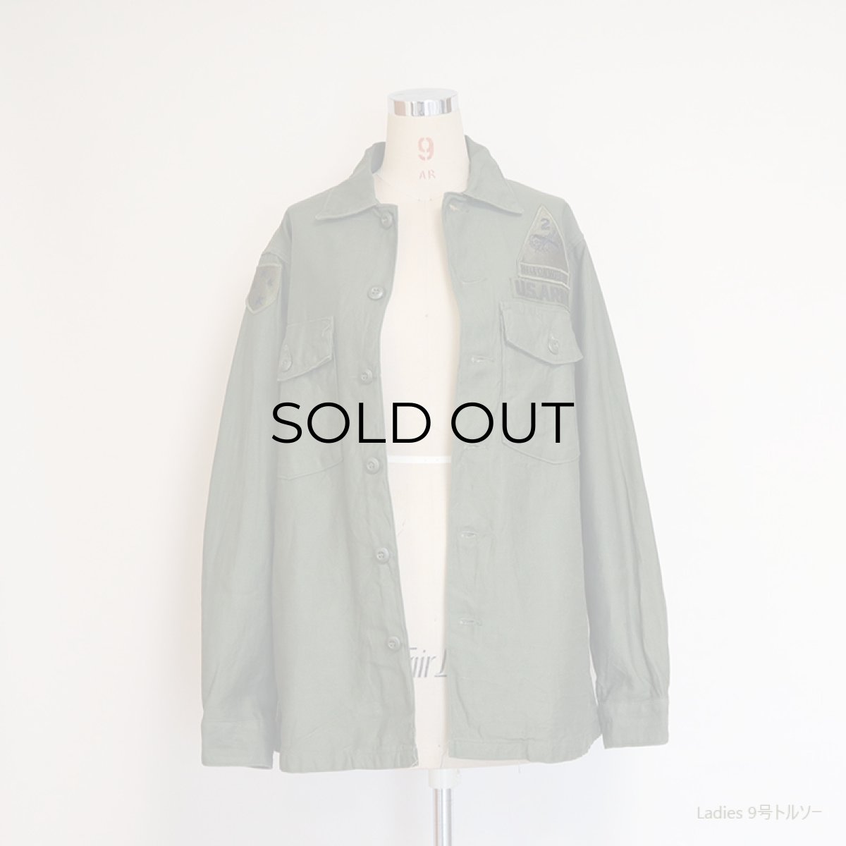 画像8: 70's US ARMY COTTON SATEEN UTILITY SHIRT JACKET (8)