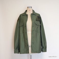 画像8: 70's US ARMY COTTON SATEEN UTILITY SHIRT JACKET (8)