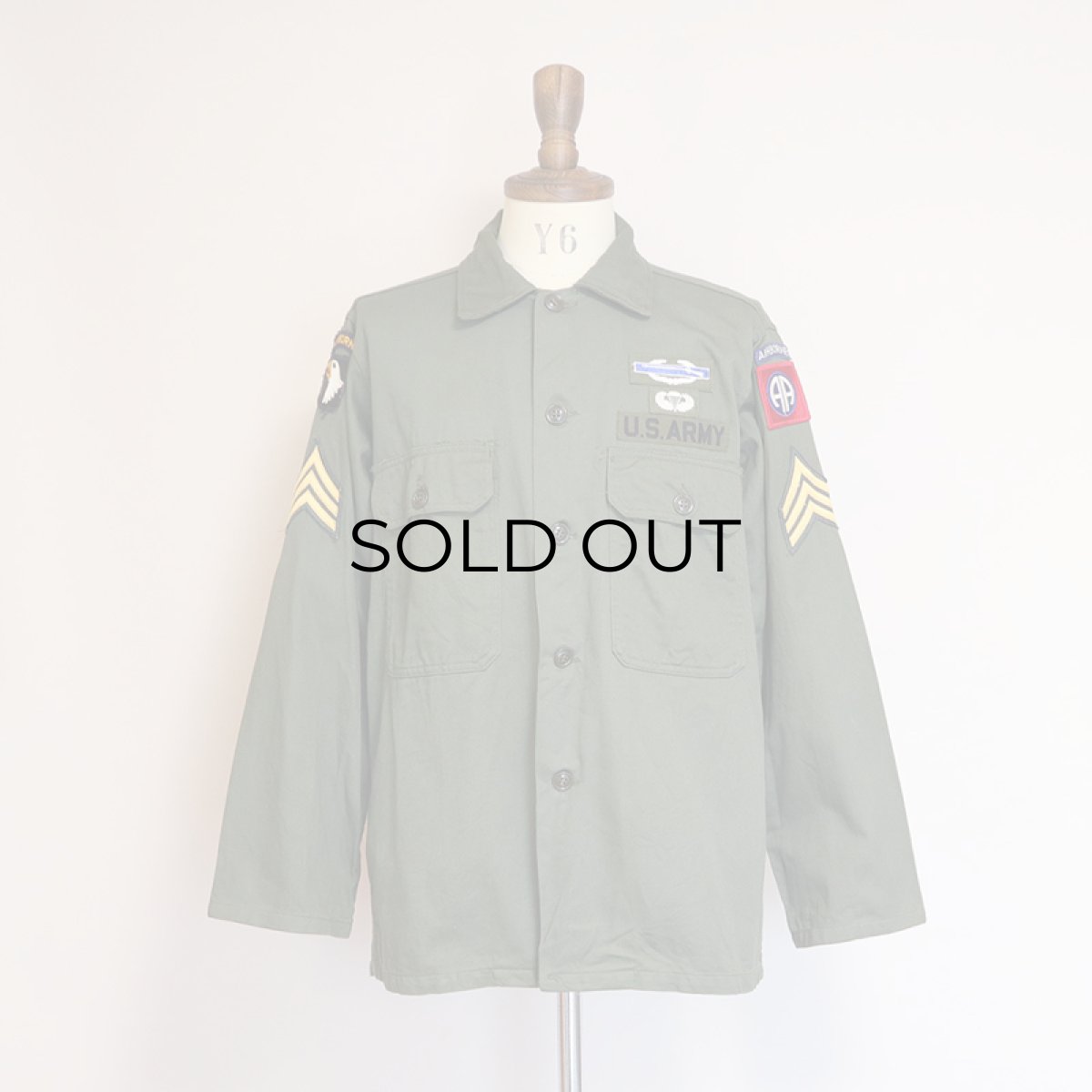画像7: 60's US ARMY "TROOPER" COTTON SATEEN UTILITY SHIRT JACKET (7)