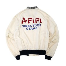 画像2: 50's Buck Skein Brand COTTON SATEEN EMBROIDERED ZIP BLOUSON "AFIFI DIRECTOR'S STAFF" (2)