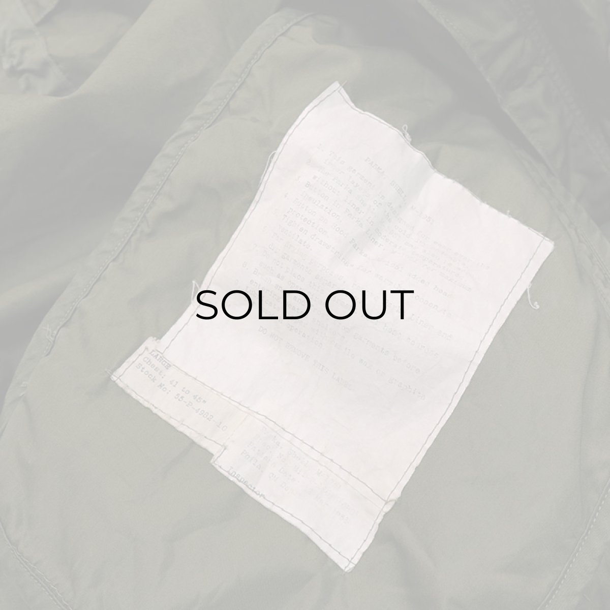 画像12: 〜60's US ARMY M-51 COTTON POPLIN EXTREME COLD WEATHER SHELL PARKA (12)