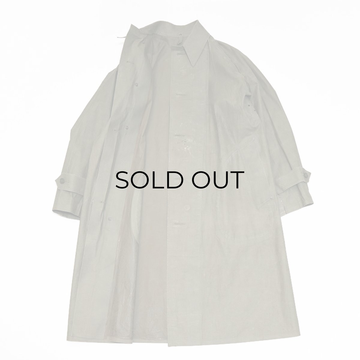 画像2: 40's US ARMY RUBBER COATED SYNTHETIC RAINCOAT (2)