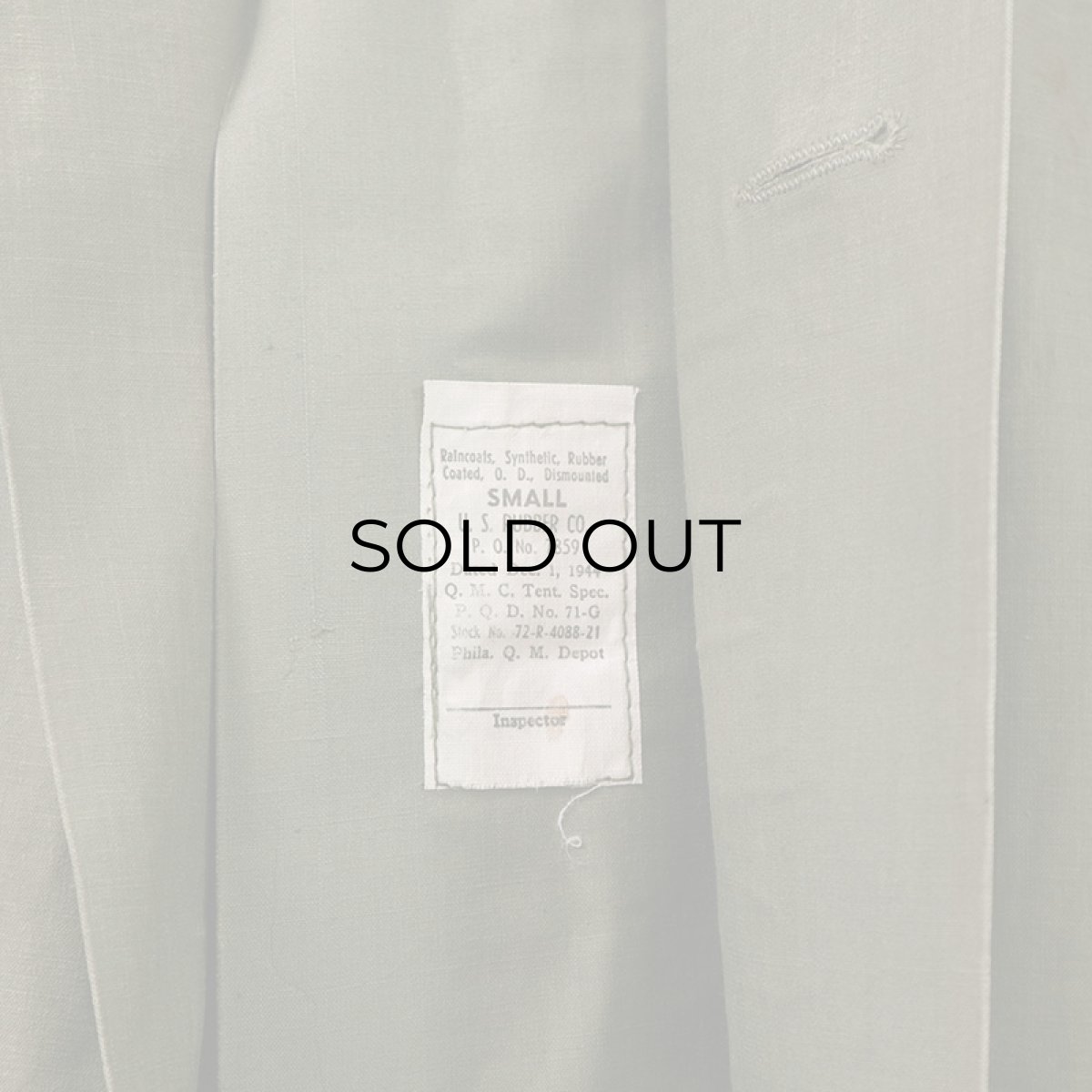 画像6: 40's US ARMY RUBBER COATED SYNTHETIC RAINCOAT (6)