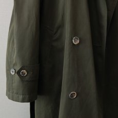 画像9: OLD UNKNOWN BRAND PEACH SKIN W-BREASTED OVER COAT (9)