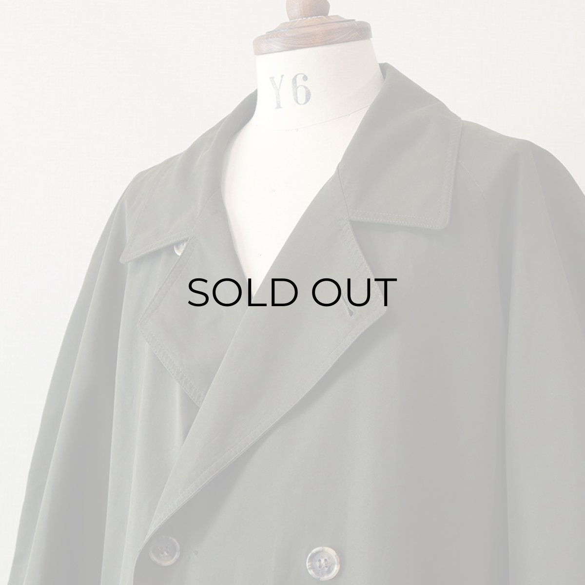 画像6: OLD UNKNOWN BRAND PEACH SKIN W-BREASTED OVER COAT (6)