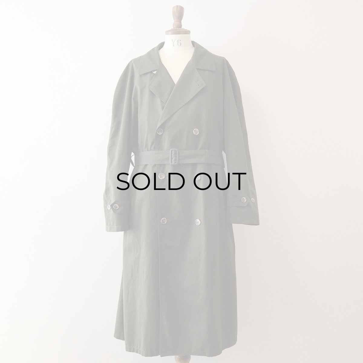 画像3: OLD UNKNOWN BRAND PEACH SKIN W-BREASTED OVER COAT (3)