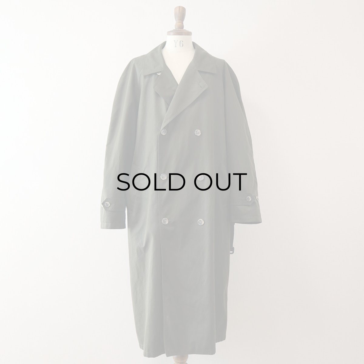 画像2: OLD UNKNOWN BRAND PEACH SKIN W-BREASTED OVER COAT (2)