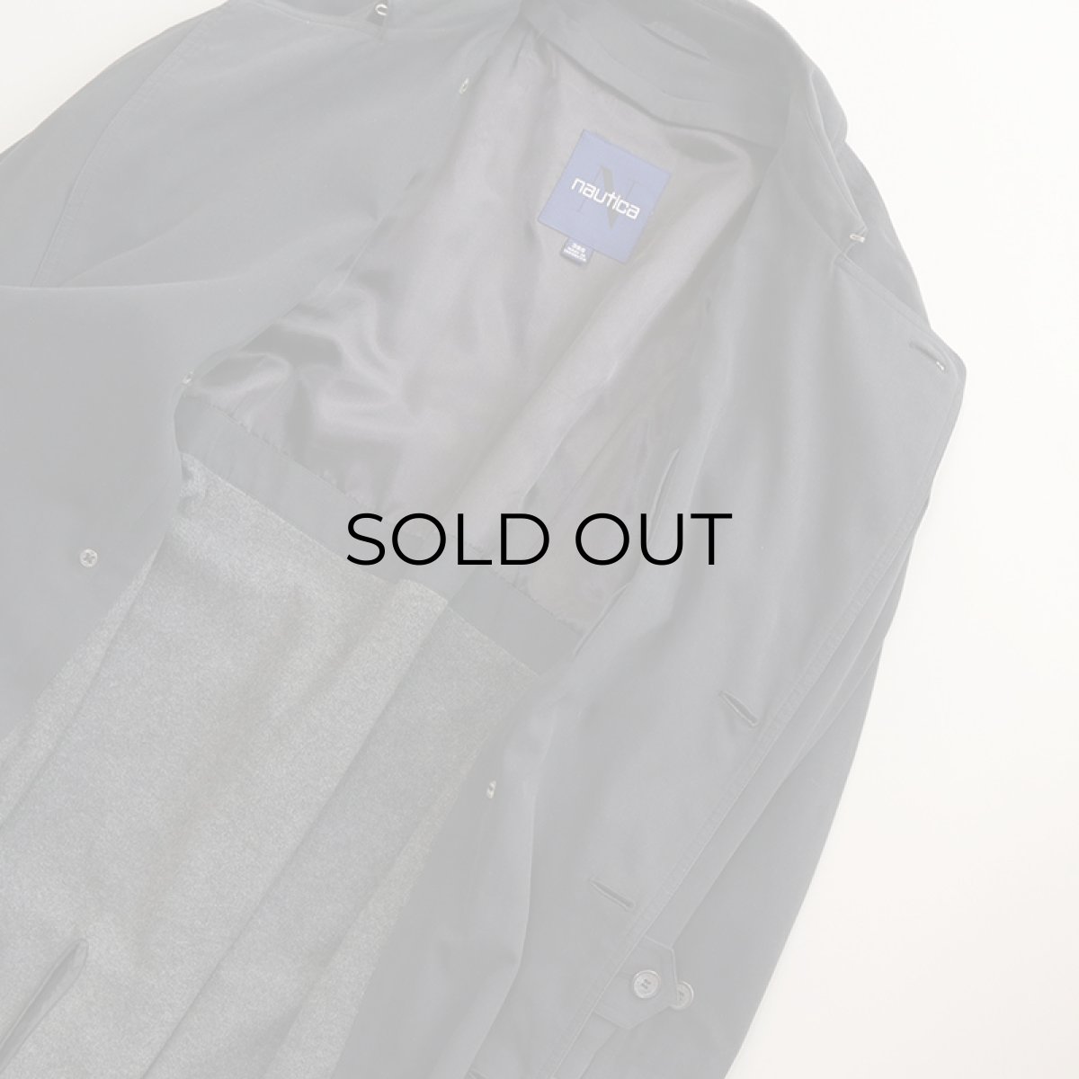 画像11: 90's nautica PEACH SKIN W-BREASTED OVER COAT with LINER (11)