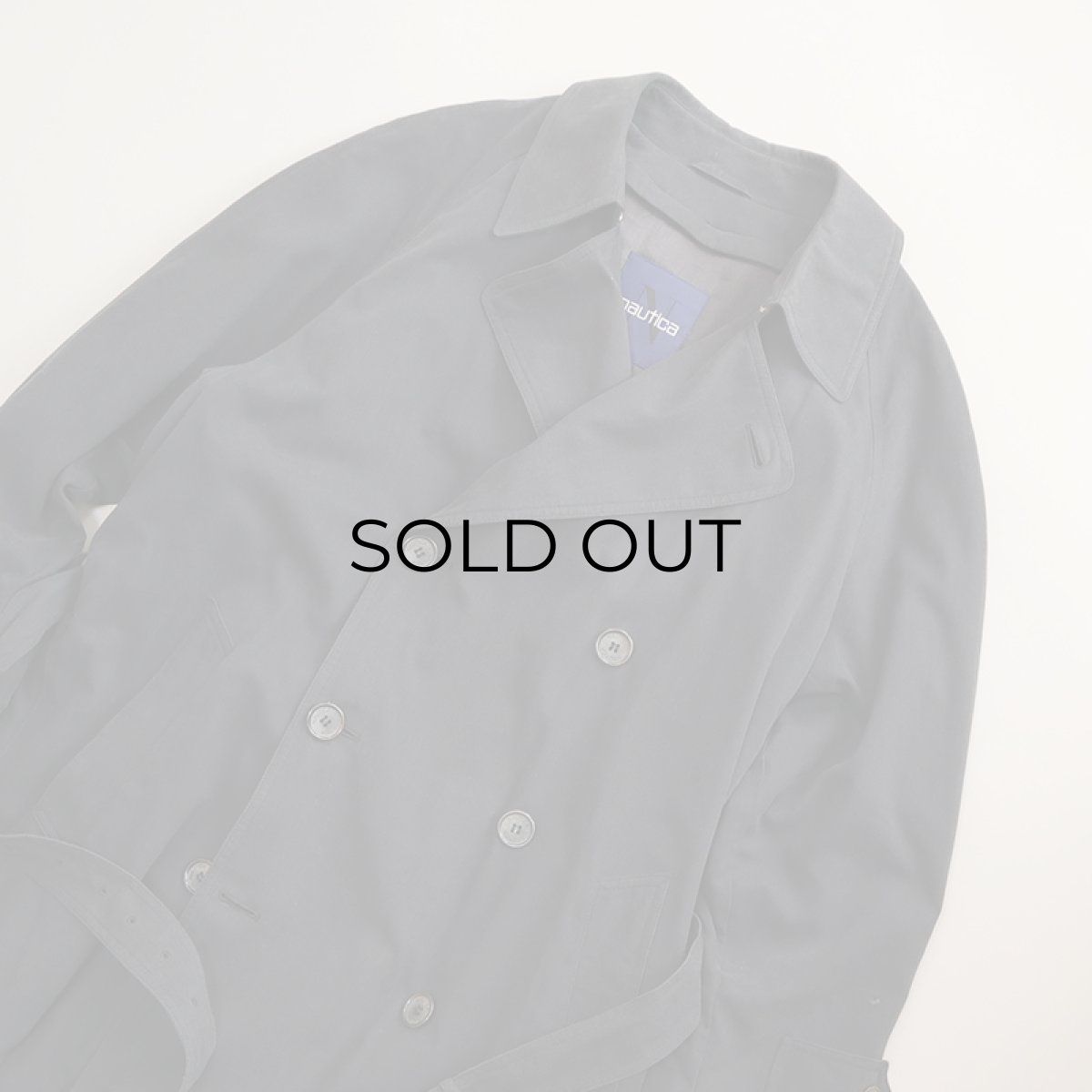 画像10: 90's nautica PEACH SKIN W-BREASTED OVER COAT with LINER (10)