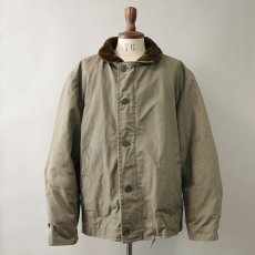 画像1: 〜70's MONTGOMERY WARD COTTON CANVAS BOA LINING N-1 style DECK JACKET "MINT CONDITION" (1)