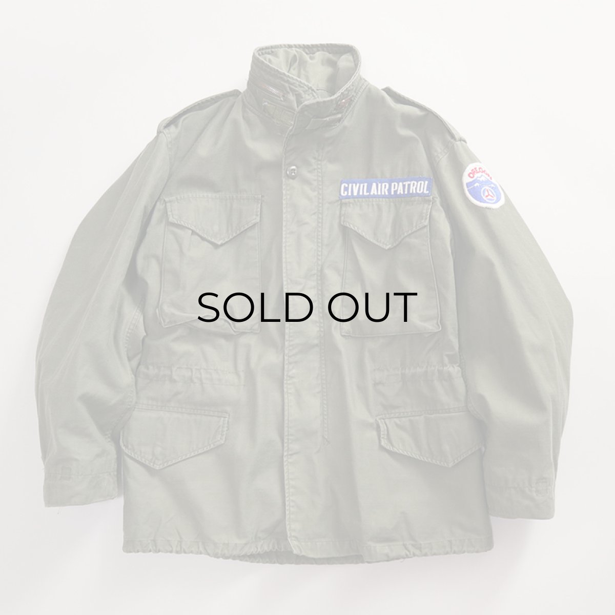 画像9: 80's US CIVIL AIR PATROL M-65 COTTON NYLON FIELD JACKET with WAPPEN 【SMALL-SHORT】 (9)