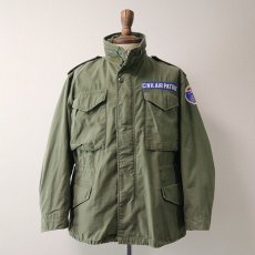 画像1: 80's US CIVIL AIR PATROL M-65 COTTON NYLON FIELD JACKET with WAPPEN 【SMALL-SHORT】 (1)