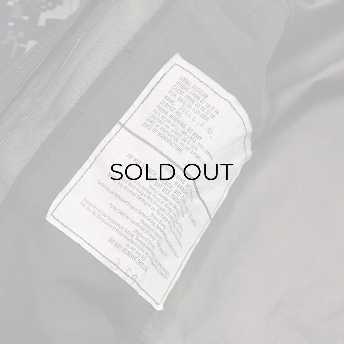 画像9: US NAVY GORE-TEX DIGITAL CAMOUFLAGE WORKING PARKA 【SMALL - REGULAR】 (9)