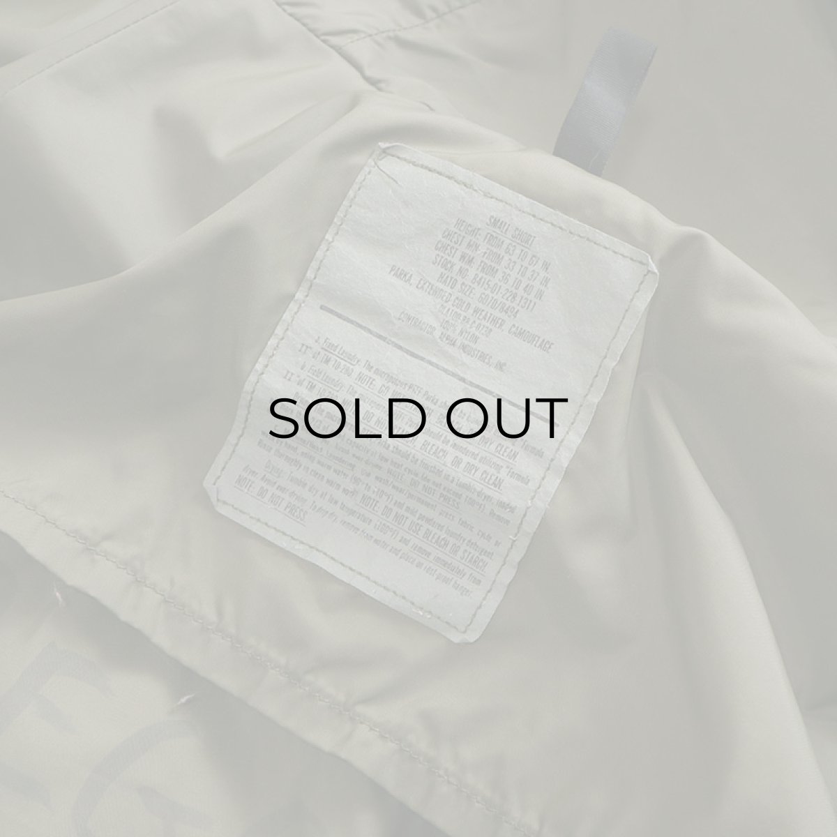 画像17: 80's US ARMY GORE-TEX WOODLAND CAMOUFLAGE EXTENDED COLD WEATHER PARKA "1st type" 【SMALL - SHORT】 (17)