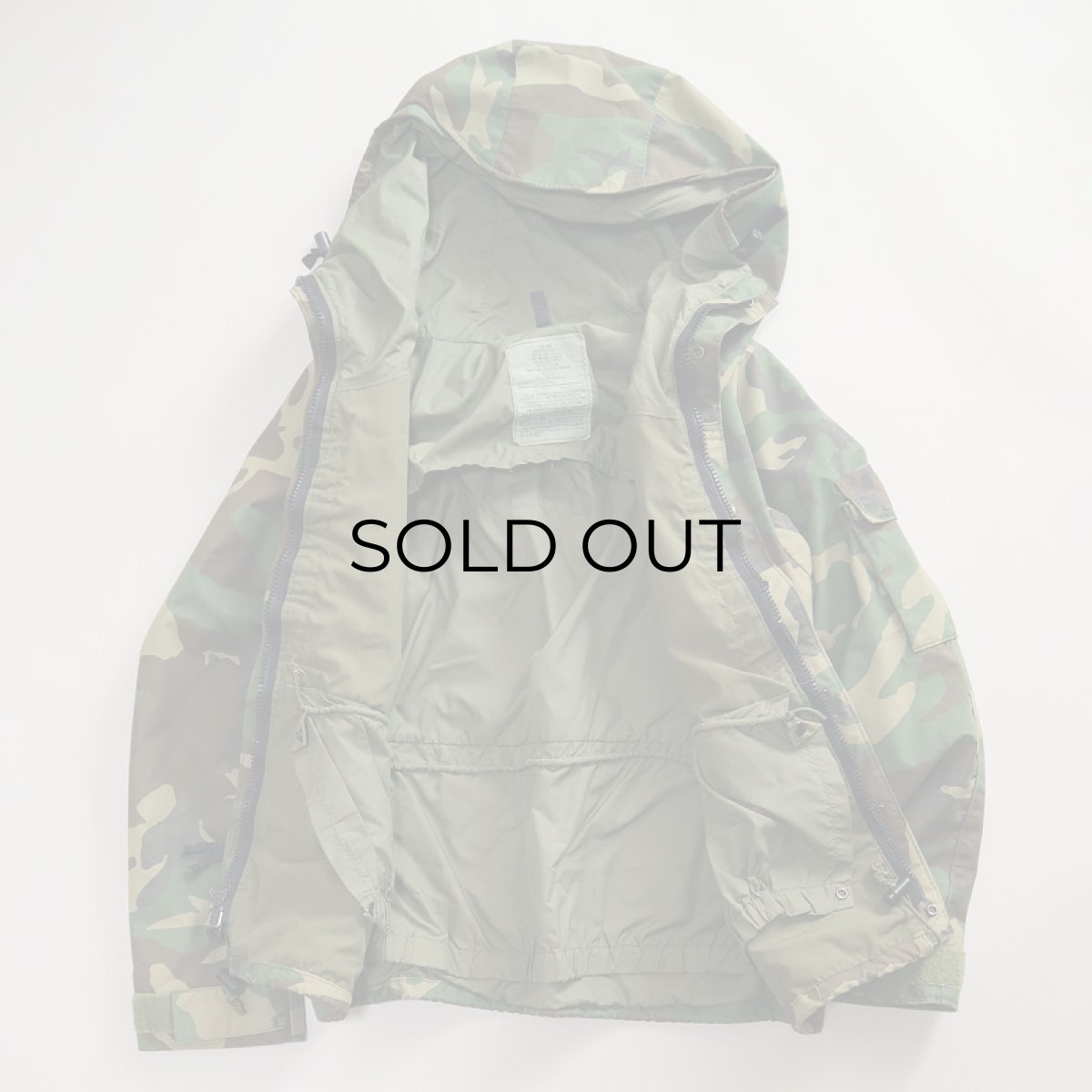 画像10: 80's US ARMY GORE-TEX WOODLAND CAMOUFLAGE EXTENDED COLD WEATHER PARKA "1st type" 【SMALL - SHORT】 (10)