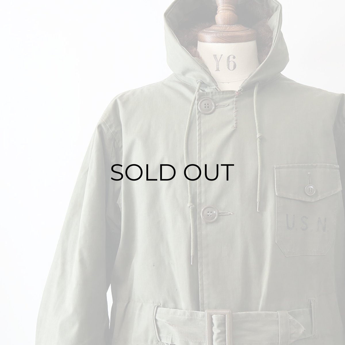 画像17: 40's US NAVY N-2 COTTON ALPACA LINING HOODED DECK COAT (17)