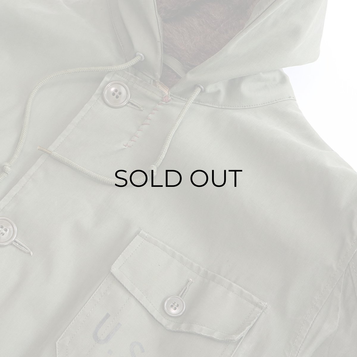 画像5: 40's US NAVY N-2 COTTON ALPACA LINING HOODED DECK COAT (5)