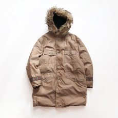 画像1: 〜80's FALCON BRAND "WOODS" COTTON NYLON HOODED ESKIMO DOWN COAT (1)
