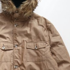 画像4: 〜80's FALCON BRAND "WOODS" COTTON NYLON HOODED ESKIMO DOWN COAT (4)