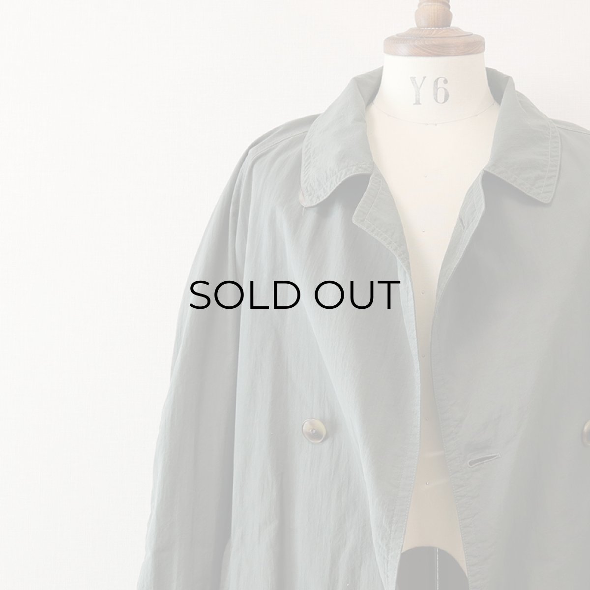 画像6: OLD UNKNOWN BRAND NYLON W-BREASTED OVER COAT (6)