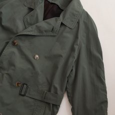 画像10: OLD UNKNOWN BRAND NYLON W-BREASTED OVER COAT (10)