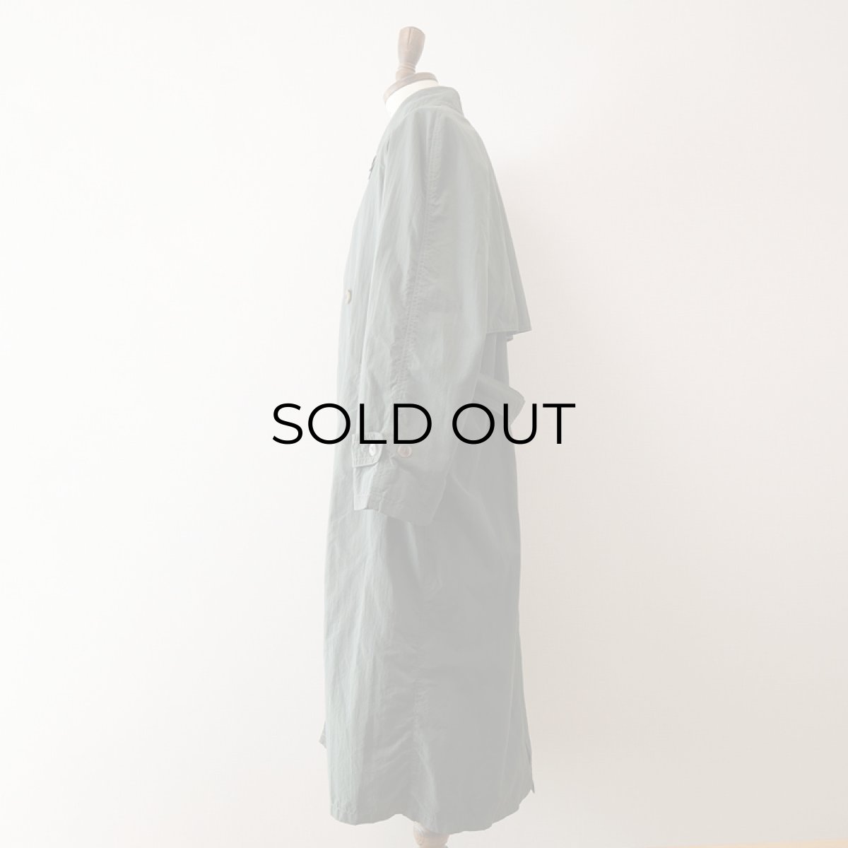 画像4: OLD UNKNOWN BRAND NYLON W-BREASTED OVER COAT (4)