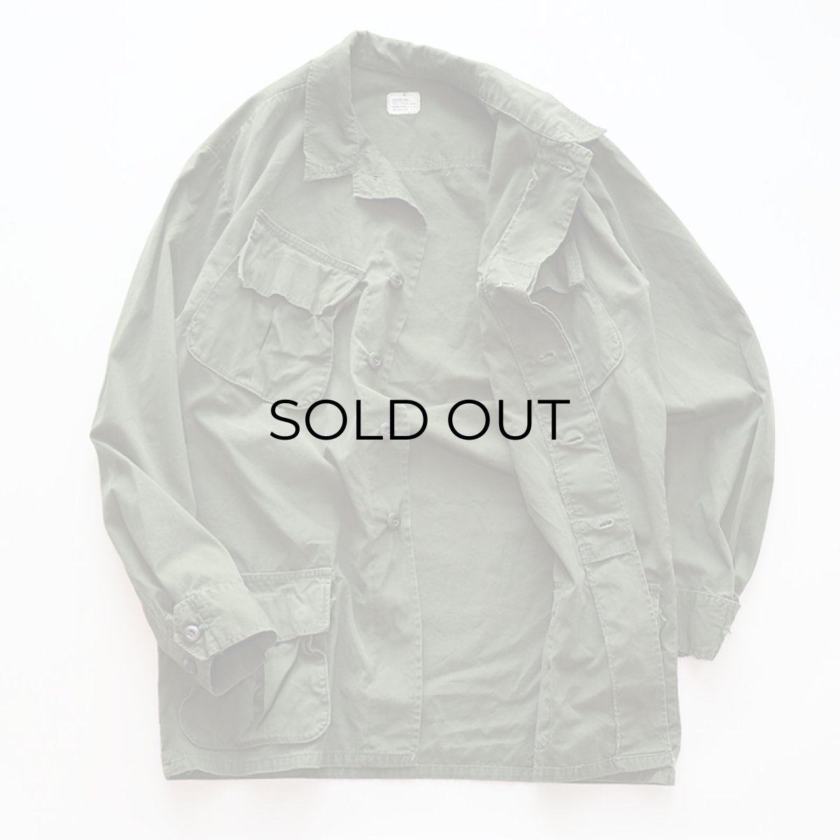 画像2: 60's US ARMY COTTON POPLIN JUNGLE FATIGUE JACKET "5th MODEL"【SIZE : MEDIUM-LONG】 (2)