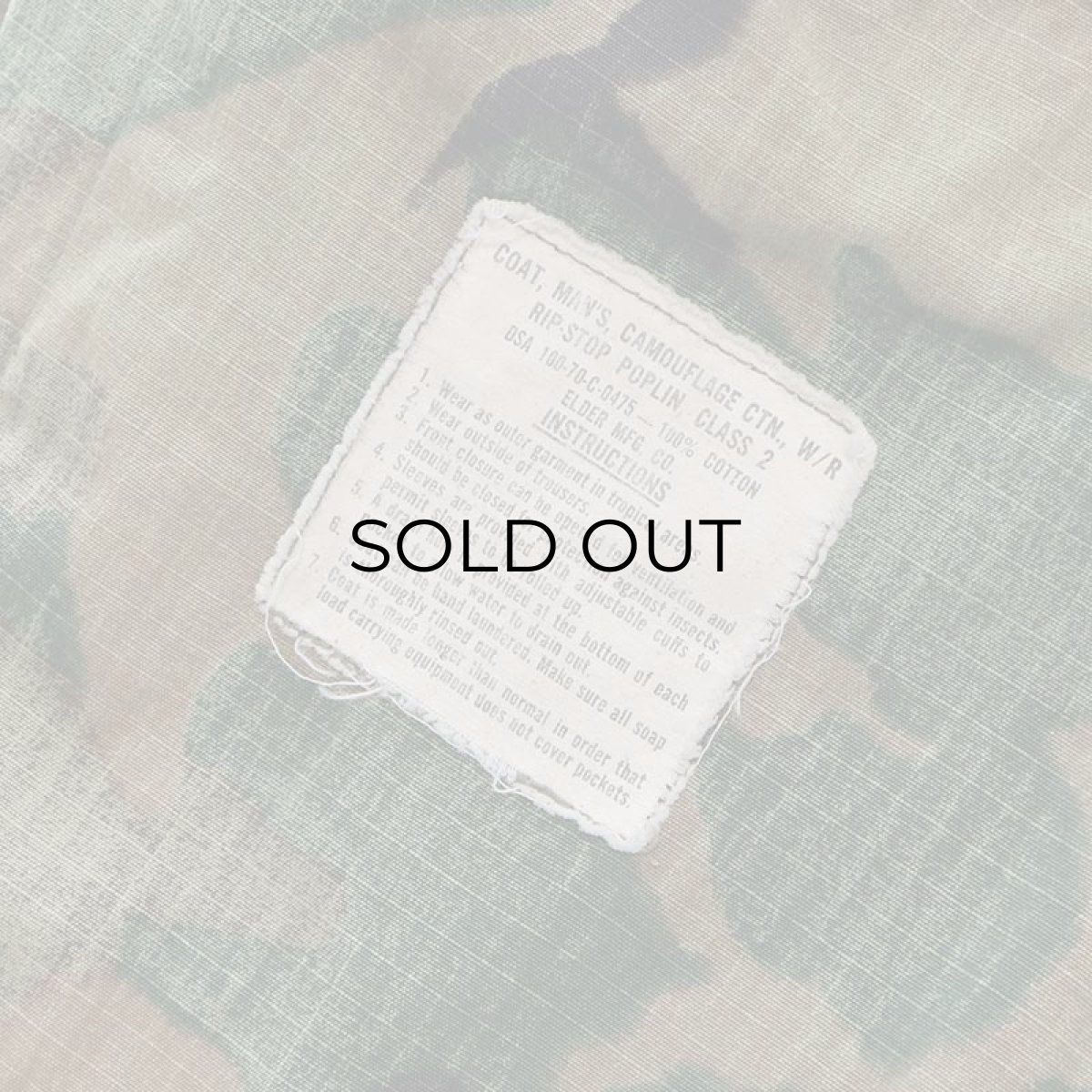 画像7: 70's US ARMY RIP-STOP COTTON POPLIN ERDL BROWN LEAF CAMOUFLAGE JUNGLE FATIGUE JACKET "5th MODEL"【SIZE : SMALL-REGULAR】 (7)