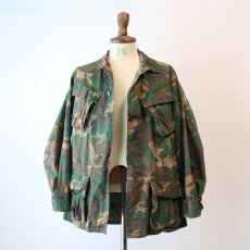 画像16: 70's US ARMY RIP-STOP COTTON POPLIN ERDL BROWN LEAF CAMOUFLAGE JUNGLE FATIGUE JACKET "5th MODEL"【SIZE : SMALL-REGULAR】 (16)